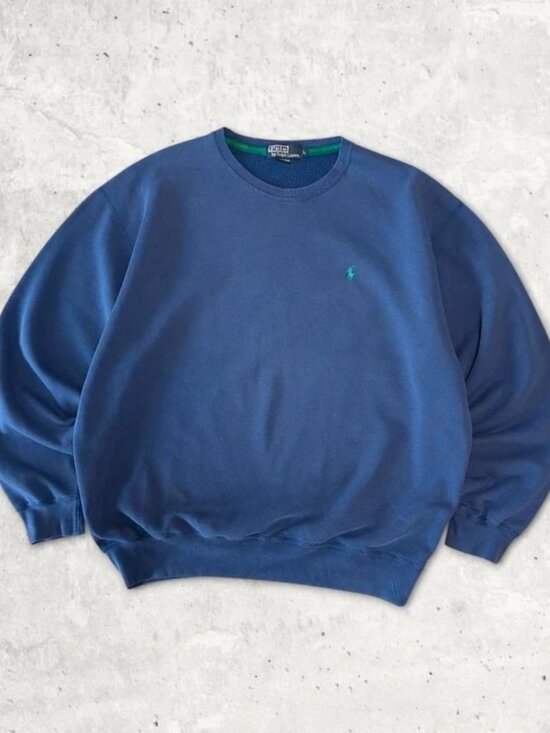 Other - Vintage 90s Ralph Lauren Boxy Heavyweight Sweatshirt in Blue